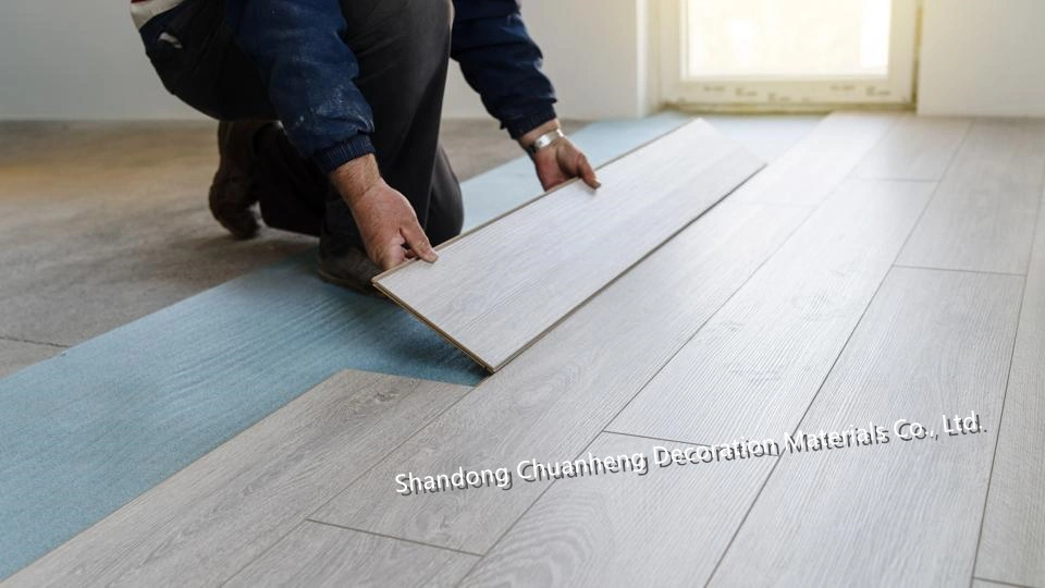 Home Decoration Lamina Parquet Tatami HDF Board Price German Oak Wood V Groove Laminated Laminate Flooring